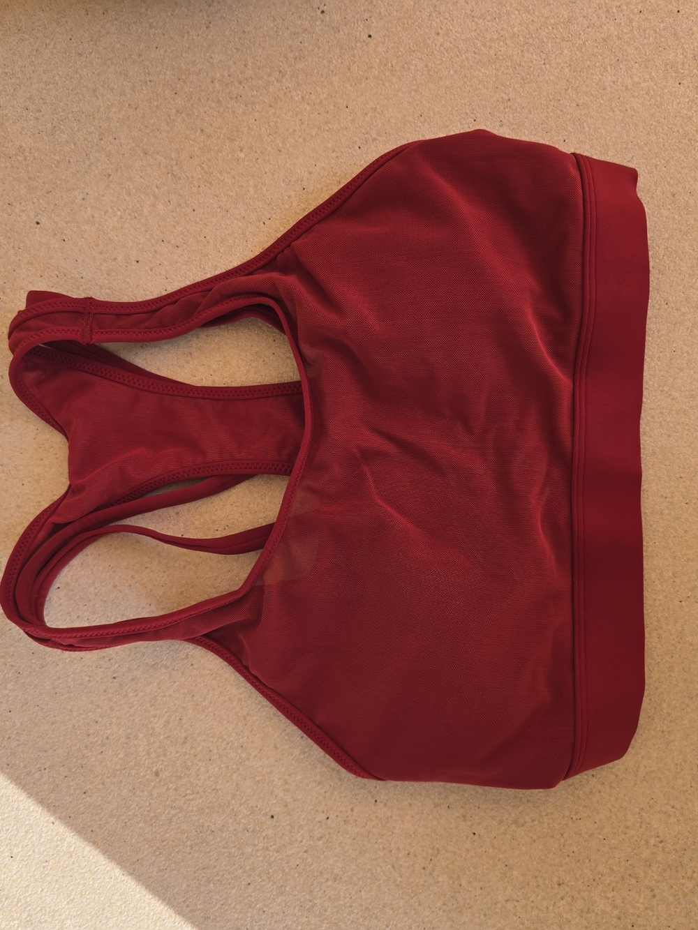Fabletics Burgundy Racerback Sports Bra